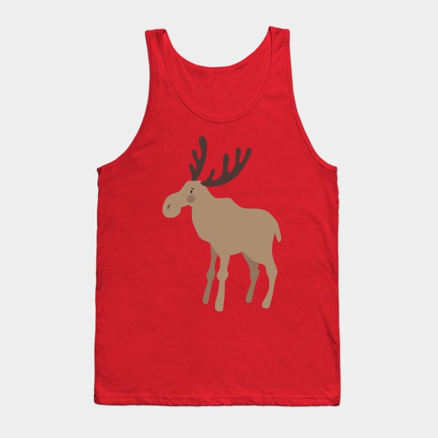 Christmas Moose Tank Top by JunkyDotCom